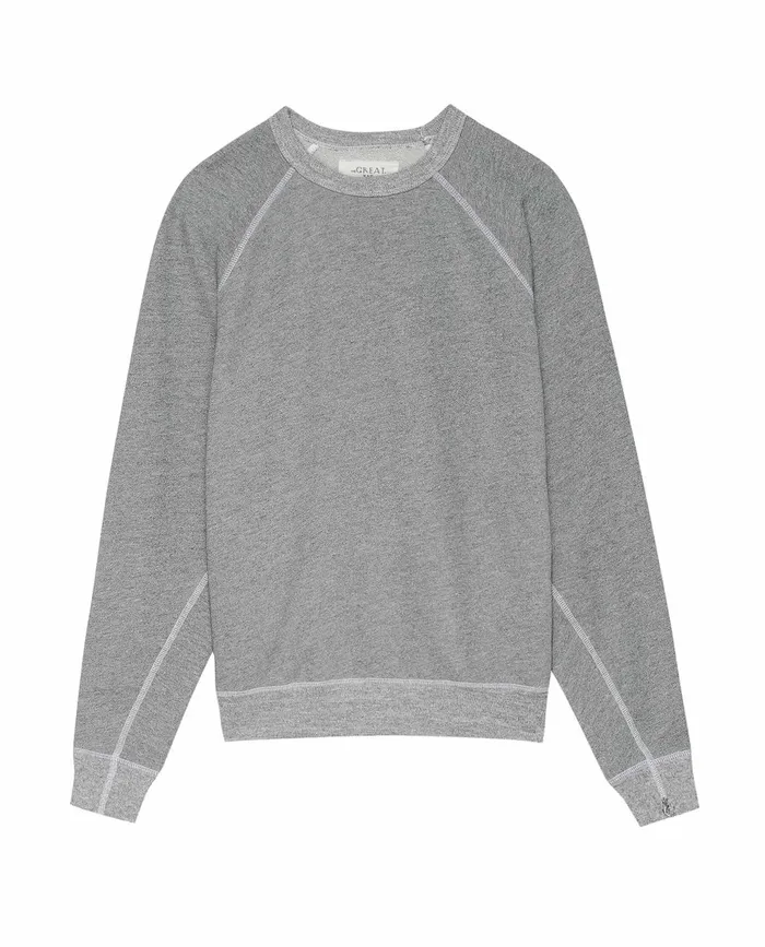 Tees and Sweats Men The Great The Men039s College Sweatshirt Varsity Grey