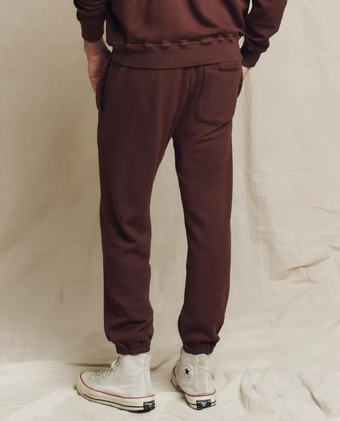 Tees and Sweats Men The Great The Men039s Stadium Sweatpant Toasted Walnut