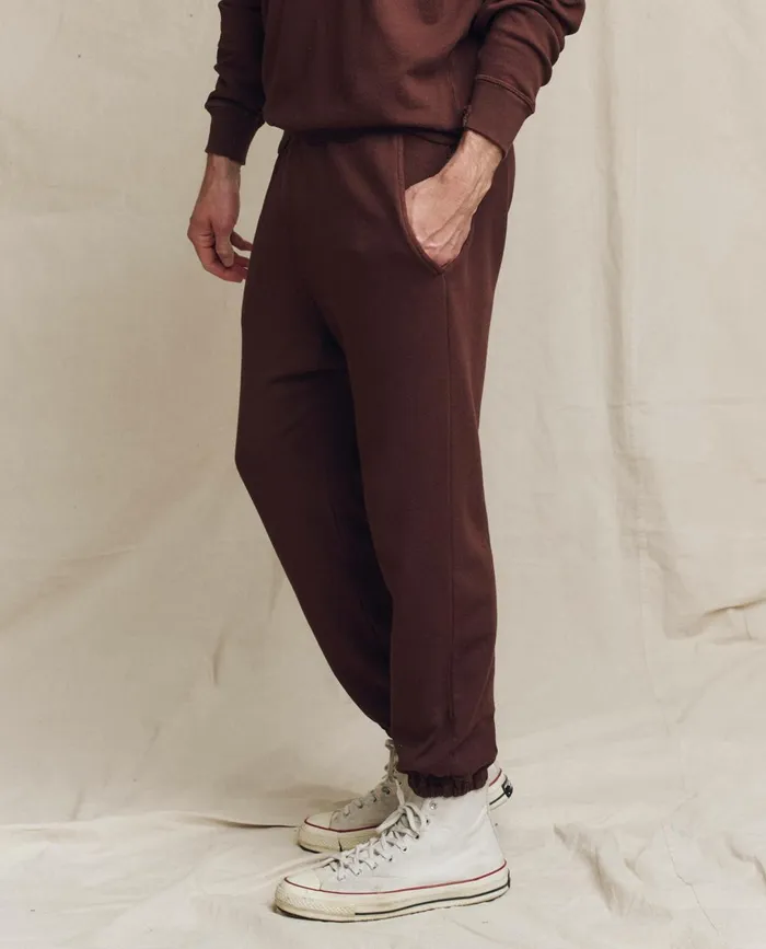 Tees and Sweats Men The Great The Men039s Stadium Sweatpant Toasted Walnut