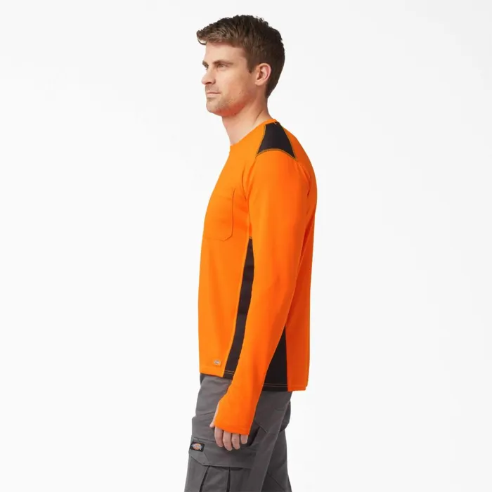 TempiQ 365 Long Sleeve Pocket TShirt Neon Orange Neon Orange na Men Dickies Hi Vis TempiQ 365 Long Sleeve Pocket TShirt Neon Orange Neon Orange na Men Dickies Hi Vis