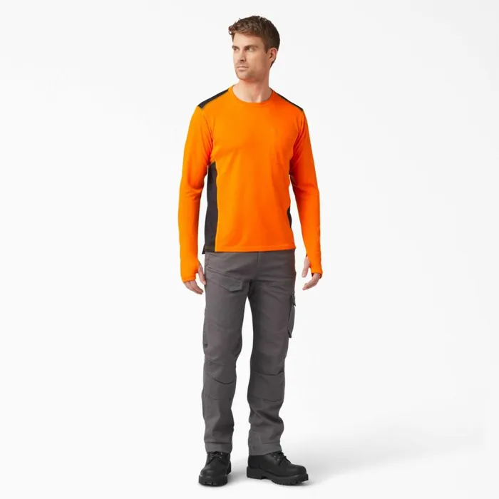 TempiQ 365 Long Sleeve Pocket TShirt Neon Orange Neon Orange na Men Dickies Hi Vis TempiQ 365 Long Sleeve Pocket TShirt Neon Orange Neon Orange na Men Dickies Hi Vis
