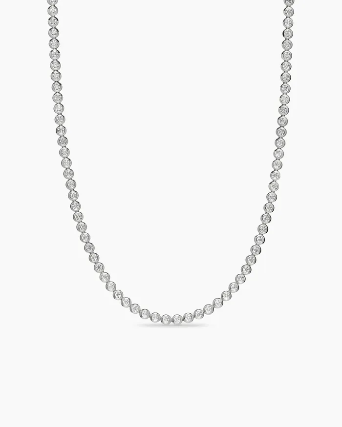 Tennis Necklace In 18K White Gold With Diamonds 47mm Women David Yurman Statement Tennis Necklace In 18K White Gold With Diamonds 47mm Women David Yurman Statement