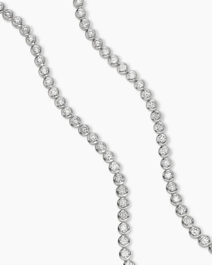 Tennis Necklace In 18K White Gold With Diamonds 47mm Women David Yurman Statement Tennis Necklace In 18K White Gold With Diamonds 47mm Women David Yurman Statement