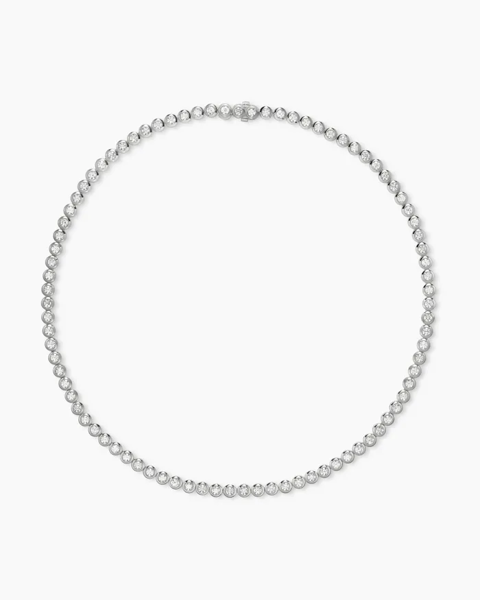 Tennis Necklace In 18K White Gold With Diamonds 47mm Women David Yurman Statement Tennis Necklace In 18K White Gold With Diamonds 47mm Women David Yurman Statement