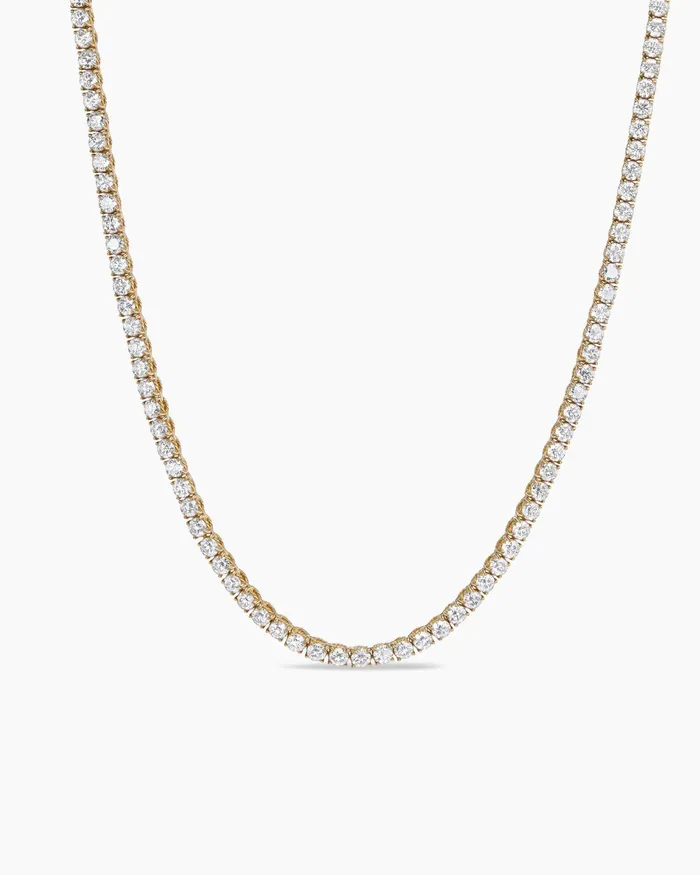 Tennis Necklace In 18K Yellow Gold With Diamonds 3mm Women David Yurman Chain Tennis Necklace In 18K Yellow Gold With Diamonds 3mm Women David Yurman Chain