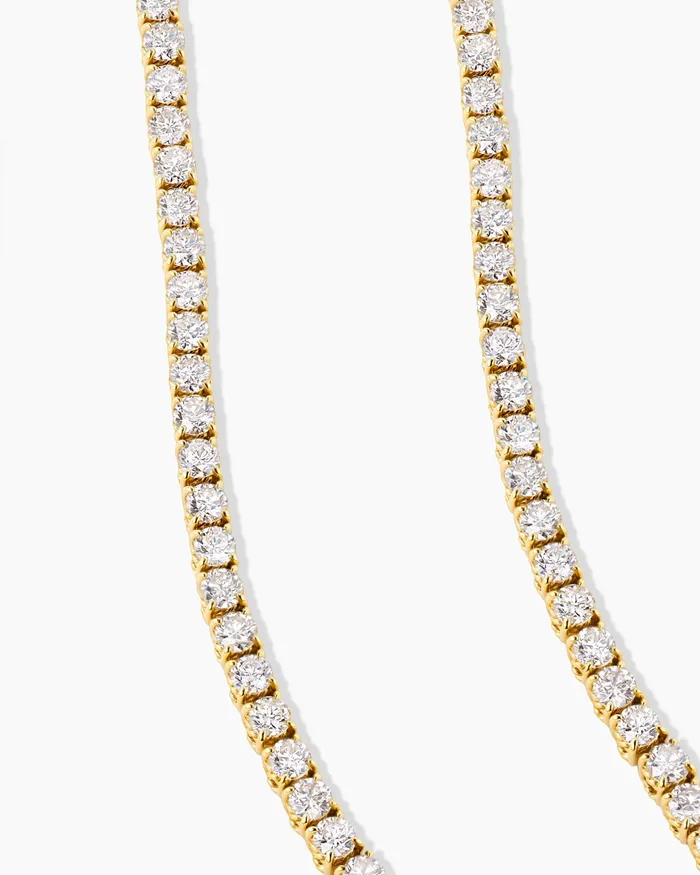 Tennis Necklace In 18K Yellow Gold With Diamonds 3mm Women David Yurman Chain Tennis Necklace In 18K Yellow Gold With Diamonds 3mm Women David Yurman Chain