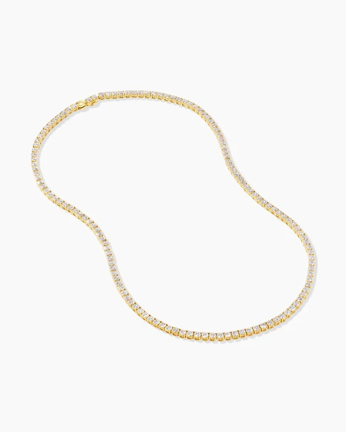 Tennis Necklace In 18K Yellow Gold With Diamonds 3mm Women David Yurman Chain Tennis Necklace In 18K Yellow Gold With Diamonds 3mm Women David Yurman Chain