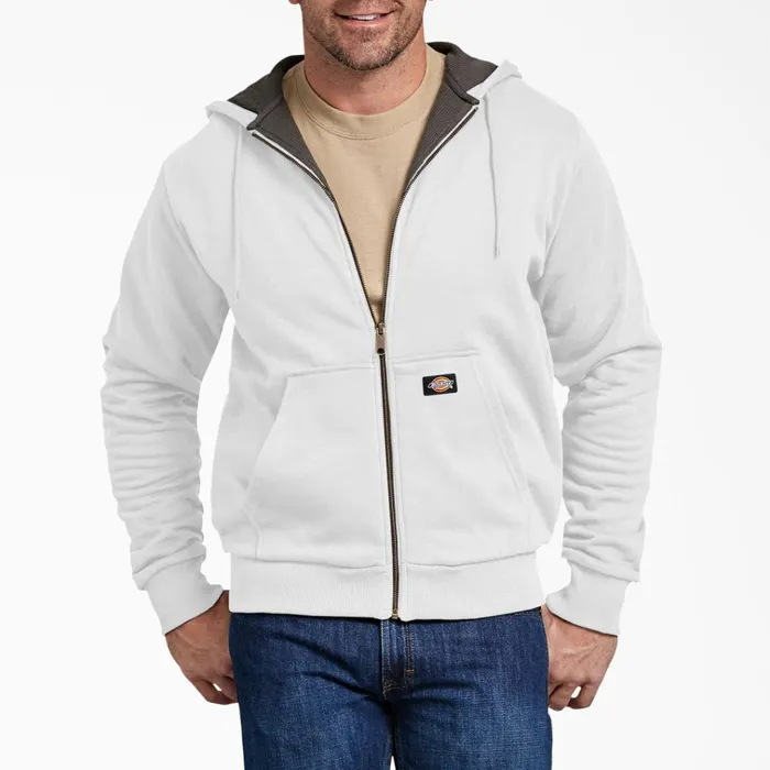 Thermal Lined Fleece Zip Hoodie White White wh Men Dickies Hoodies and Sweatshirts Thermal Lined Fleece Zip Hoodie White White wh Men Dickies Hoodies and Sweatshirts