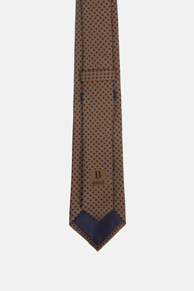 Ties Men Boggi Milano Polka Dot Silk Tie Brown Ties Men Boggi Milano Polka Dot Silk Tie Brown