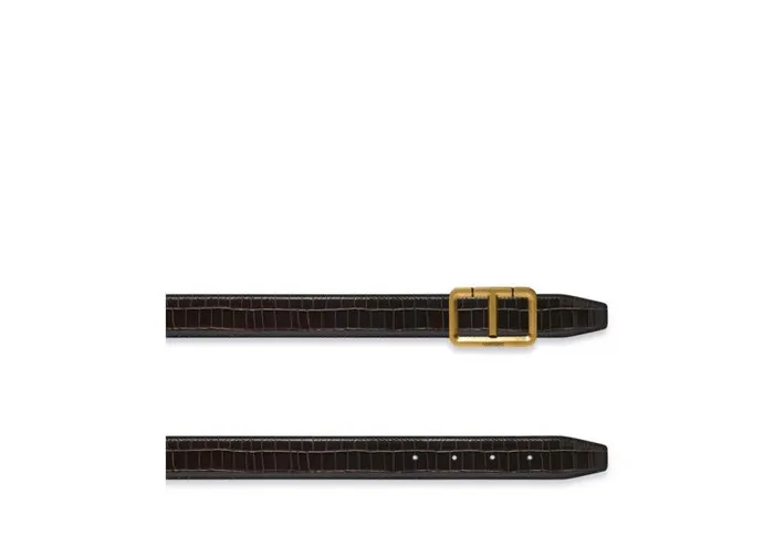 TOM FORD Belts Men GLOSSY PRINTED CROC SCORED T BELT TOM FORD Belts Men GLOSSY PRINTED CROC SCORED T BELT
