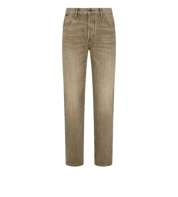 TOM FORD Denim Men KHAKI STANDARD FIT DENIM Khaki
