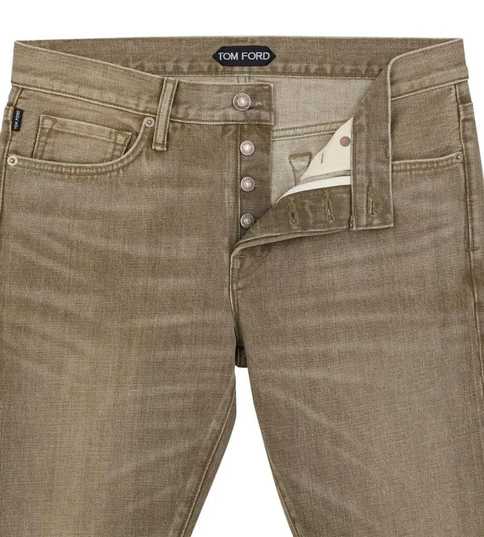 TOM FORD Denim Men KHAKI STANDARD FIT DENIM Khaki TOM FORD Denim Men KHAKI STANDARD FIT DENIM Khaki