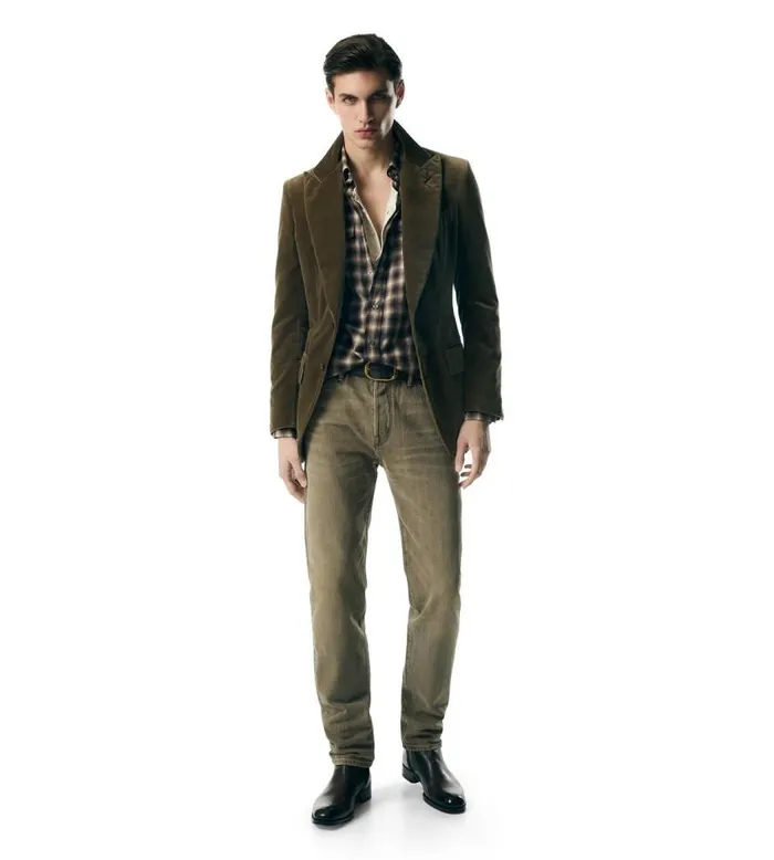 TOM FORD Denim Men KHAKI STANDARD FIT DENIM Khaki TOM FORD Denim Men KHAKI STANDARD FIT DENIM Khaki