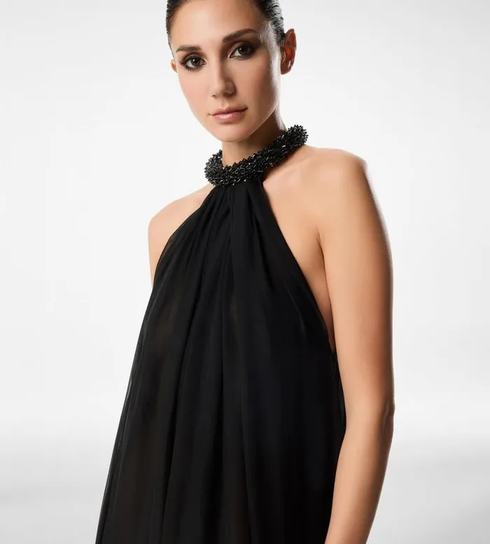 TOM FORD Dresses Women HALTERNECK EVENING DRESS WITH EMBROIDERY Black TOM FORD Dresses Women HALTERNECK EVENING DRESS WITH EMBROIDERY Black