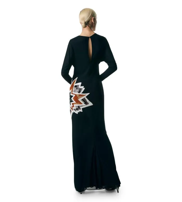 TOM FORD Dresses Women KAPOW EVENING DRESS Black and Multicolor TOM FORD Dresses Women KAPOW EVENING DRESS Black and Multicolor