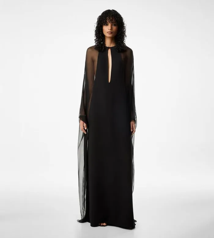 TOM FORD Dresses Women SILK CREPE CHIFFON KAFTAN Black TOM FORD Dresses Women SILK CREPE CHIFFON KAFTAN Black