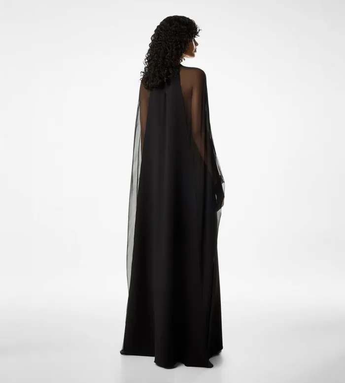 TOM FORD Dresses Women SILK CREPE CHIFFON KAFTAN Black TOM FORD Dresses Women SILK CREPE CHIFFON KAFTAN Black