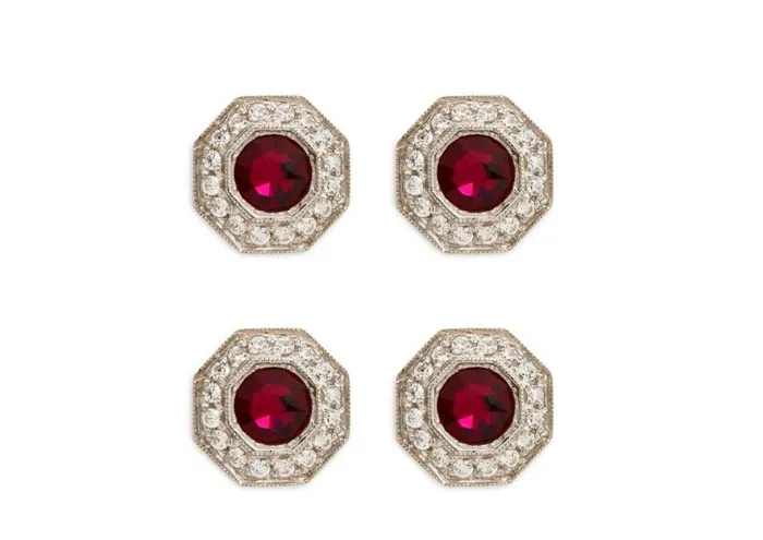 TOM FORD Jewelry Men DIAMOND OCTAGON STUDS