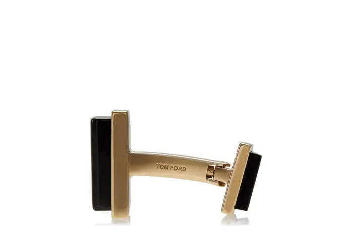 TOM FORD Jewelry Men GOLD AND ONYX SQUARE CUFFLINKS Goldonyx TOM FORD Jewelry Men GOLD AND ONYX SQUARE CUFFLINKS Goldonyx