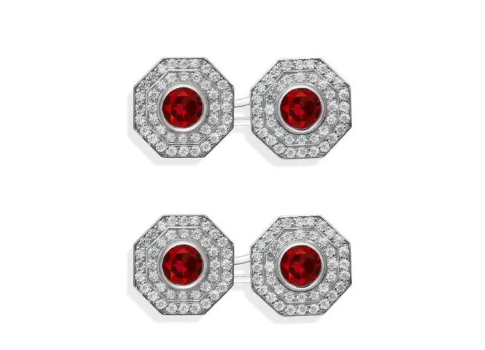 TOM FORD Jewelry Men OCTAGON DIAMOND CUFFLINKS