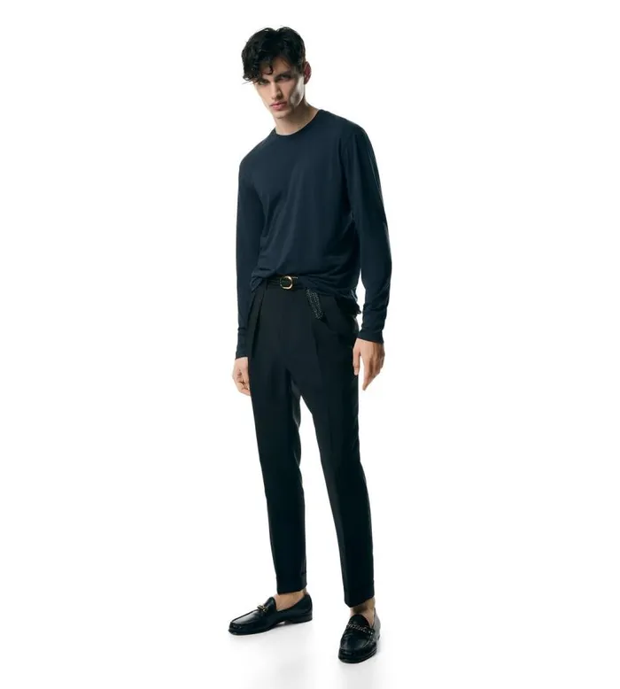 TOM FORD Knitwear Men LYOCELL COTTON CREW TSHIRT Navy TOM FORD Knitwear Men LYOCELL COTTON CREW TSHIRT Navy