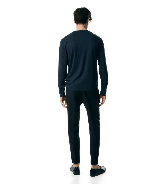 TOM FORD Knitwear Men LYOCELL COTTON CREW TSHIRT Navy TOM FORD Knitwear Men LYOCELL COTTON CREW TSHIRT Navy