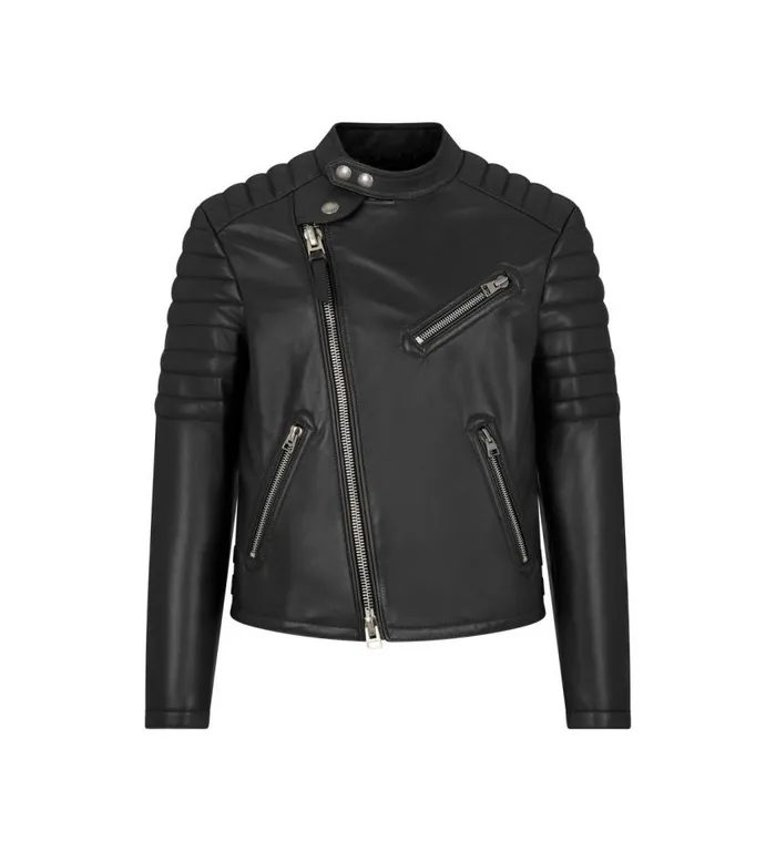 TOM FORD Outerwear Men LEATHER ICON BIKER Black