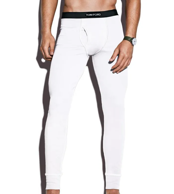 TOM FORD Pajama Pants and Long Johns Men COTTON LONG JOHNS White TOM FORD Pajama Pants and Long Johns Men COTTON LONG JOHNS White