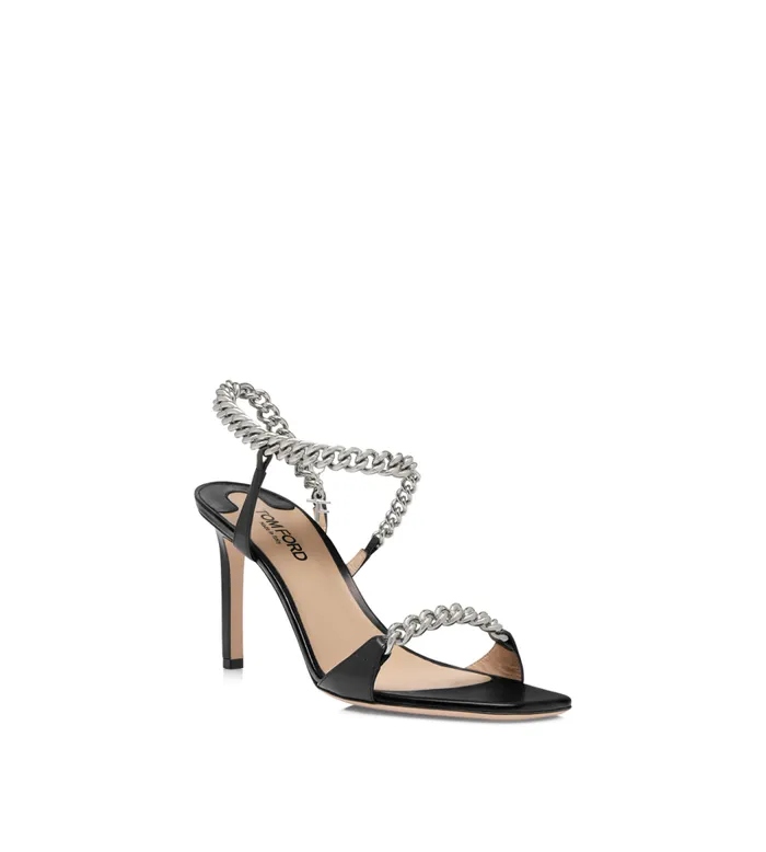 TOM FORD Sandals Women SHINY LEATHER ZENITH SANDAL Black TOM FORD Sandals Women SHINY LEATHER ZENITH SANDAL Black