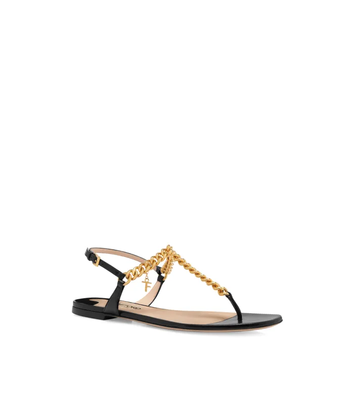 TOM FORD Sandals Women SHINY LEATHER ZENITH THONG SANDAL Black TOM FORD Sandals Women SHINY LEATHER ZENITH THONG SANDAL Black