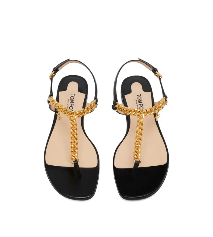 TOM FORD Sandals Women SHINY LEATHER ZENITH THONG SANDAL Black TOM FORD Sandals Women SHINY LEATHER ZENITH THONG SANDAL Black