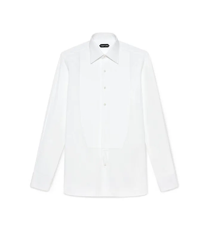 TOM FORD Shirts Men POPLIN SLIM FIT SHIRT Optical White