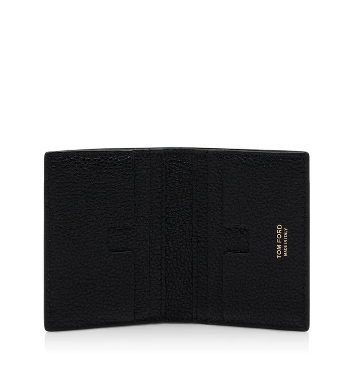 TOM FORD Small Leather Goods Men GRAIN LEATHER FOLDING CARDHOLDER Black TOM FORD Small Leather Goods Men GRAIN LEATHER FOLDING CARDHOLDER Black