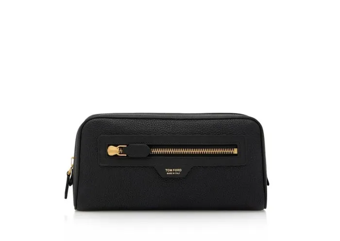 TOM FORD Small Leather Goods Men GRAIN LEATHER SMART TOILETRY BAG Black