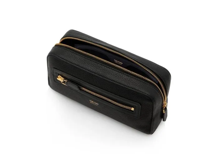 TOM FORD Small Leather Goods Men GRAIN LEATHER SMART TOILETRY BAG Black TOM FORD Small Leather Goods Men GRAIN LEATHER SMART TOILETRY BAG Black