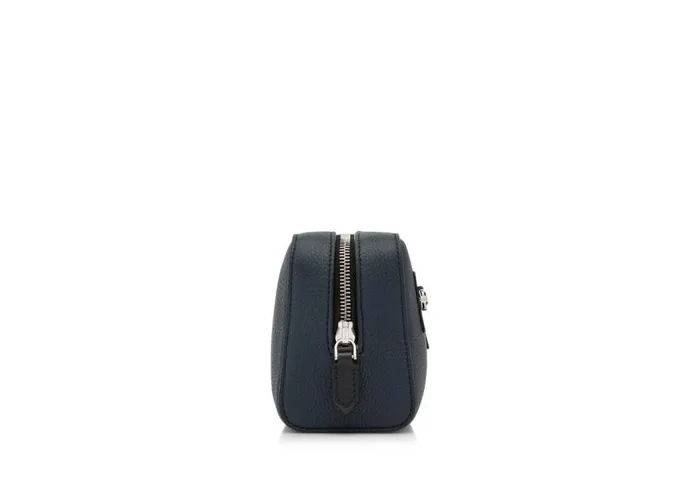 TOM FORD Small Leather Goods Men GRAIN LEATHER SMART TOILETRY BAG Midnight Blue Black TOM FORD Small Leather Goods Men GRAIN LEATHER SMART TOILETRY BAG Midnight Blue Black