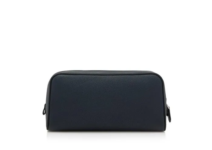 TOM FORD Small Leather Goods Men GRAIN LEATHER SMART TOILETRY BAG Midnight Blue Black TOM FORD Small Leather Goods Men GRAIN LEATHER SMART TOILETRY BAG Midnight Blue Black