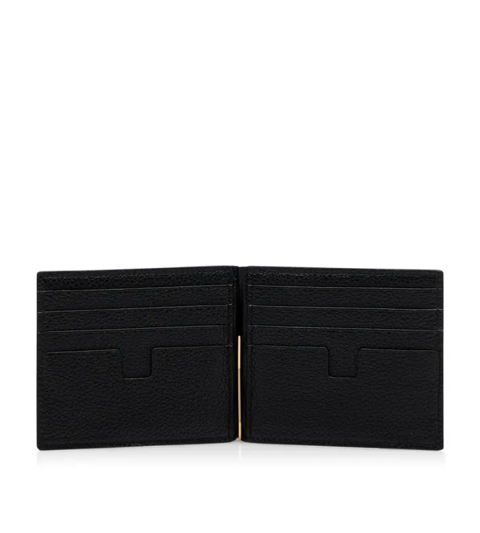 TOM FORD Small Leather Goods Men GRAINED LEATHER MONEY CLIP WALLET Black TOM FORD Small Leather Goods Men GRAINED LEATHER MONEY CLIP WALLET Black