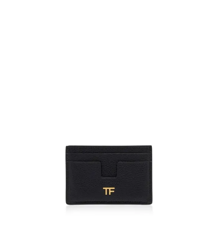 TOM FORD Small Leather Goods Women GRAIN LEATHER CLASSIC TF CARD HOLDER Black TOM FORD Small Leather Goods Women GRAIN LEATHER CLASSIC TF CARD HOLDER Black