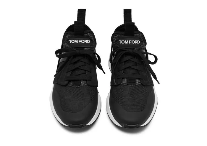 TOM FORD Sneakers Men NEOPRENE SUEDE JAGO SNEAKER Black White TOM FORD Sneakers Men NEOPRENE SUEDE JAGO SNEAKER Black White