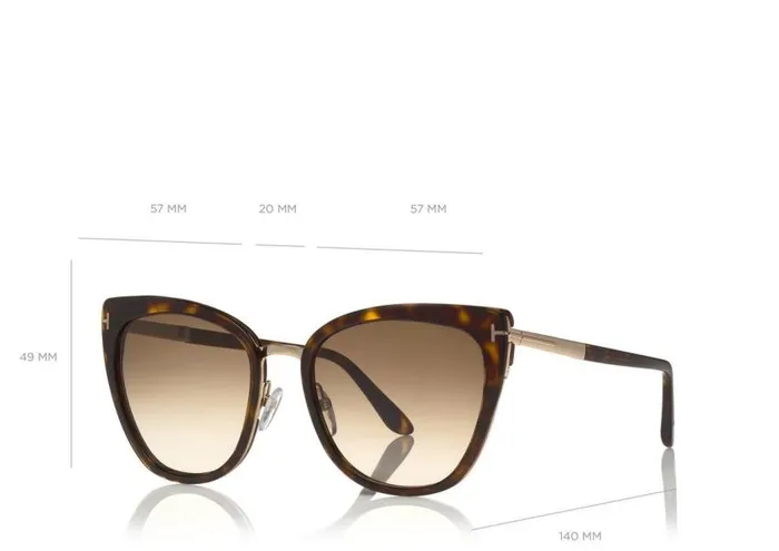 TOM FORD Sunglasses Women SIMONA SUNGLASSES Dark Havana TOM FORD Sunglasses Women SIMONA SUNGLASSES Dark Havana