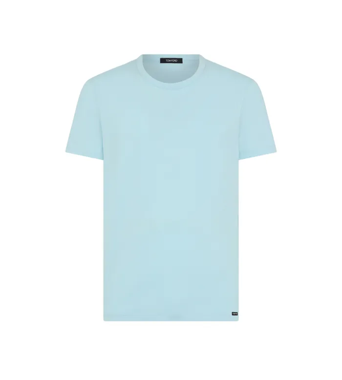 TOM FORD TShirts Men COTTON CREWNECK TSHIRT Arctic Blue