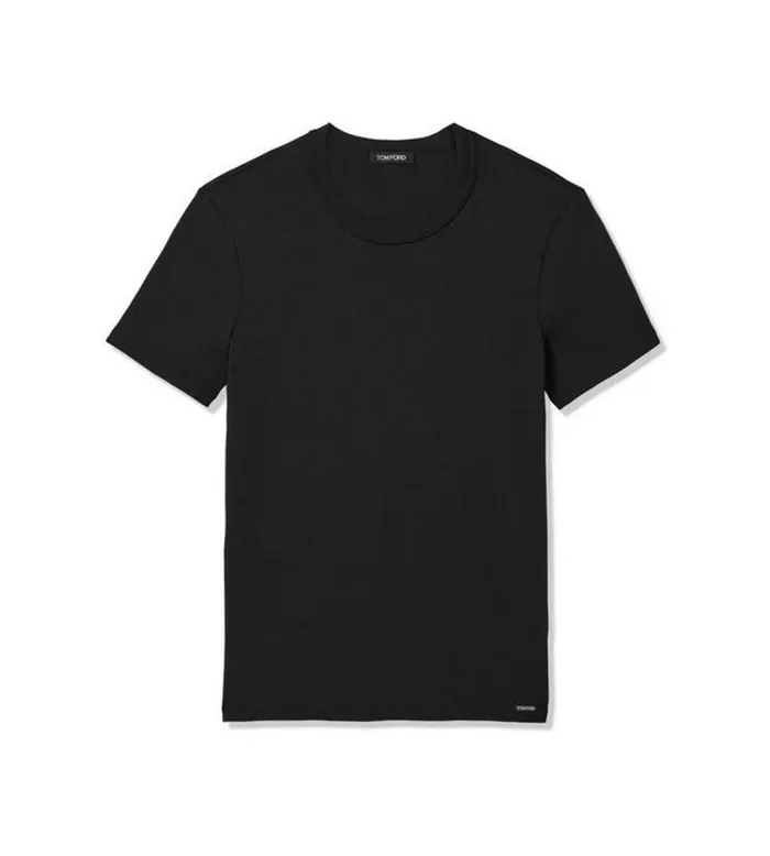 TOM FORD TShirts Men COTTON CREWNECK TSHIRT Black