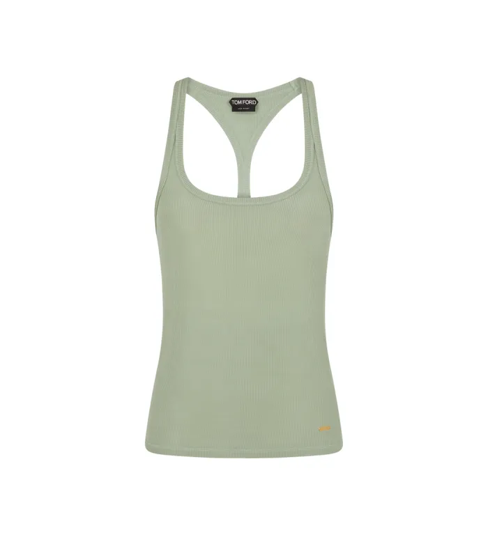 TOM FORD Tops Women LUSTROUS MICRORIB JERSEY RACERBACK TANK TOP
