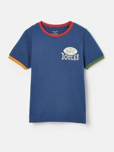 Tops and TShirts Boys Joules Blue Applique TShirt