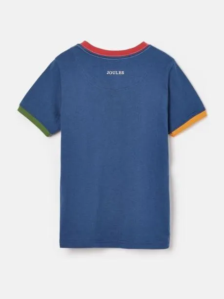 Tops and TShirts Boys Joules Blue Applique TShirt