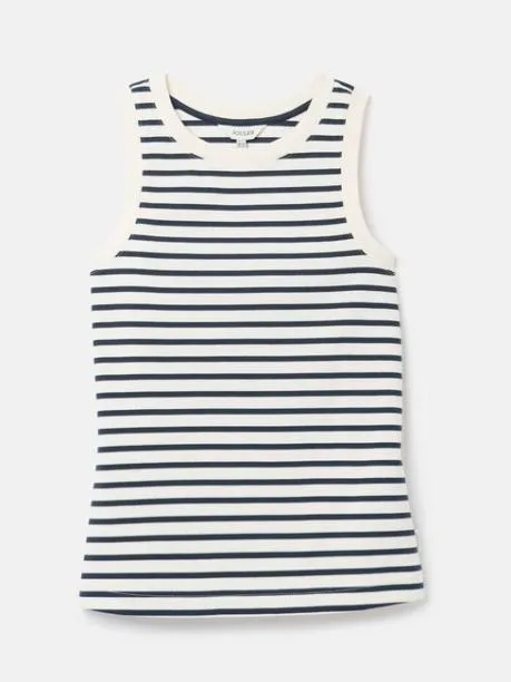 Tops and TShirts Women Joules Cream and Navy Striped Jersey Vest Tops and TShirts Women Joules Cream and Navy Striped Jersey Vest
