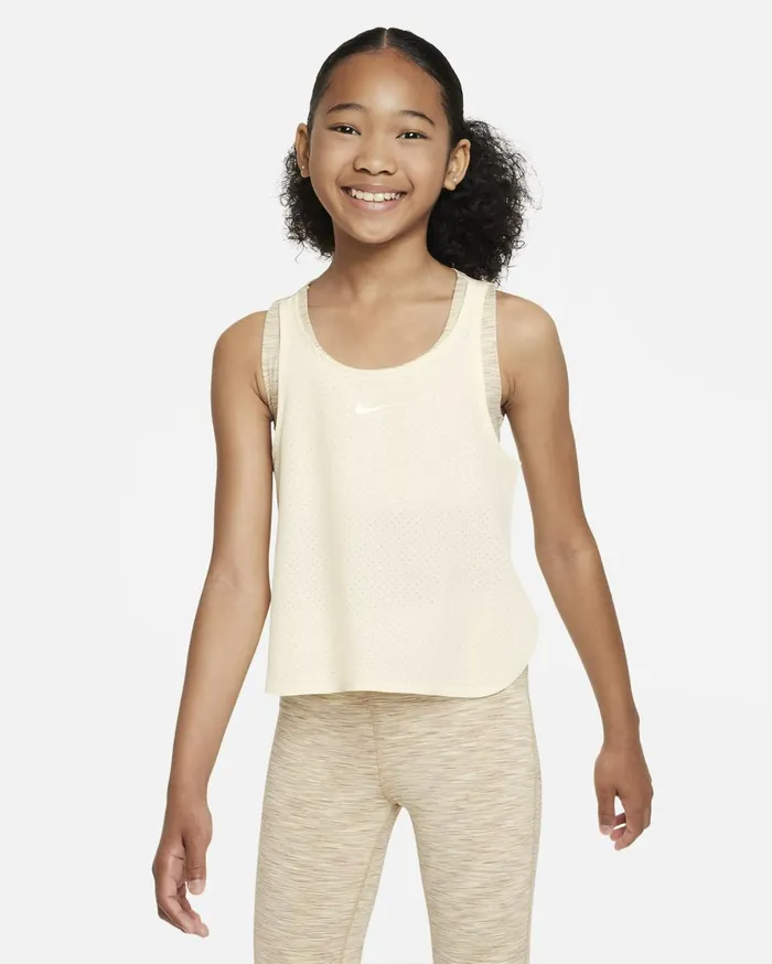 Tops And TShirts Kids Nike DriFIT One Hempcoconut Milkwhite