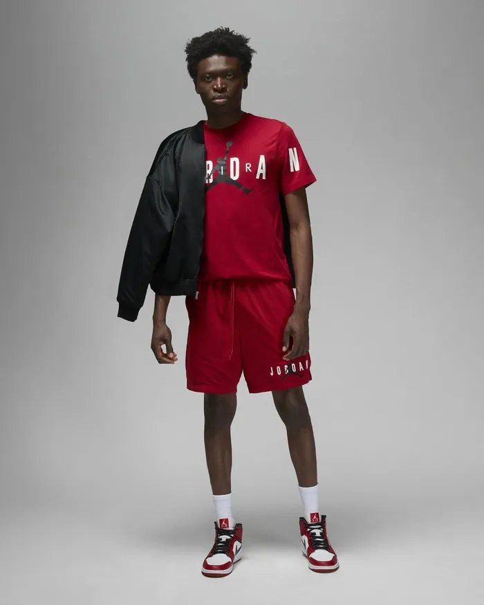 Tops And TShirts Men Nike Jordan Air Gym Redblackwhite