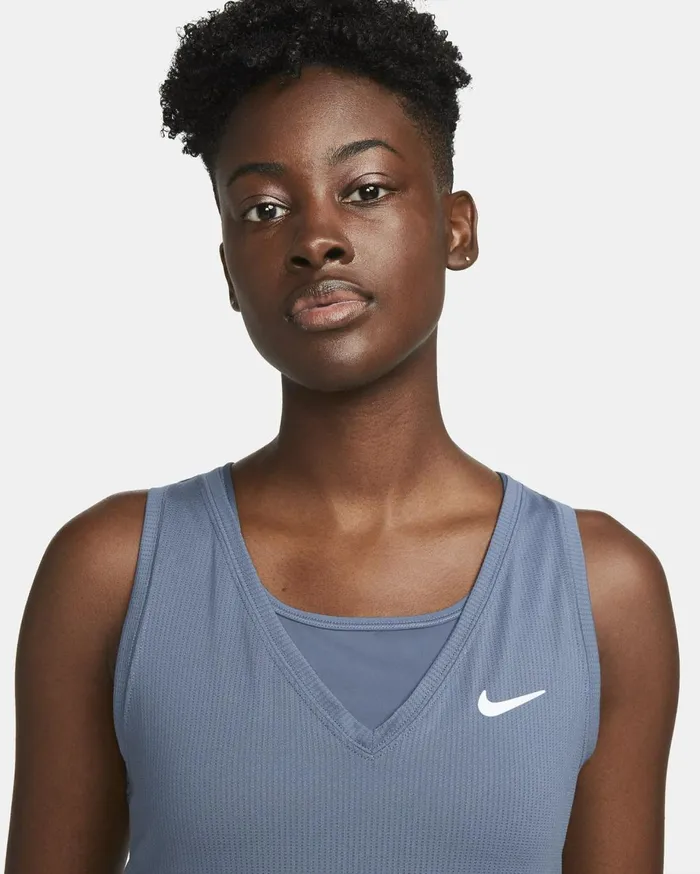 Tops And TShirts Women Nike NikeCourt Victory Diffused Bluewhite